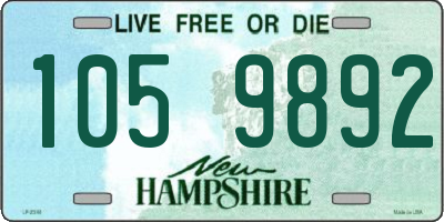 NH license plate 1059892