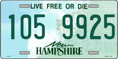 NH license plate 1059925