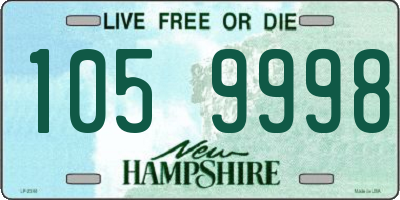 NH license plate 1059998