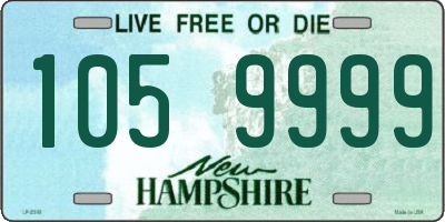 NH license plate 1059999