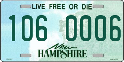 NH license plate 1060006