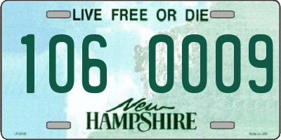 NH license plate 1060009