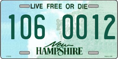 NH license plate 1060012