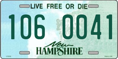 NH license plate 1060041