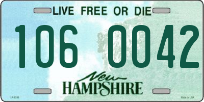 NH license plate 1060042
