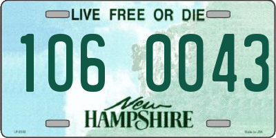 NH license plate 1060043