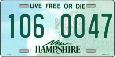 NH license plate 1060047