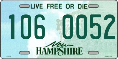 NH license plate 1060052