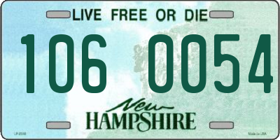 NH license plate 1060054