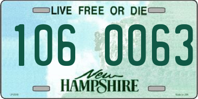 NH license plate 1060063