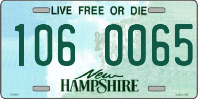 NH license plate 1060065