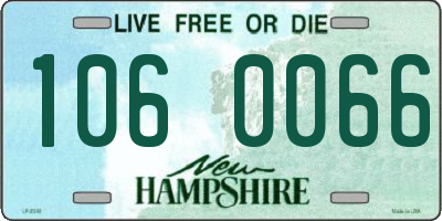 NH license plate 1060066