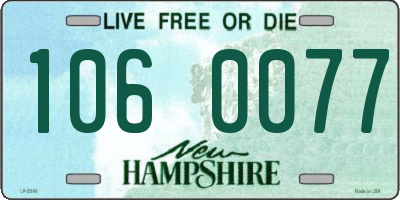 NH license plate 1060077