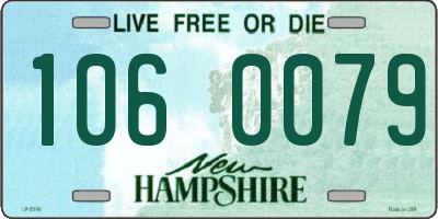 NH license plate 1060079