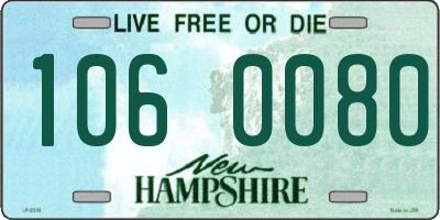 NH license plate 1060080