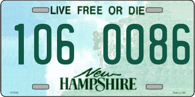 NH license plate 1060086
