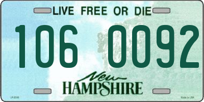 NH license plate 1060092