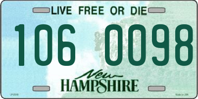 NH license plate 1060098