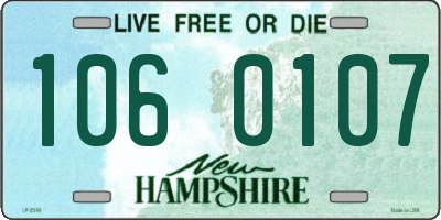 NH license plate 1060107