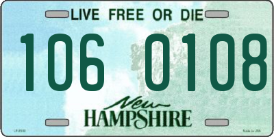 NH license plate 1060108
