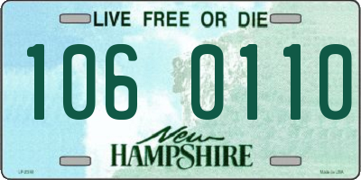 NH license plate 1060110