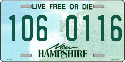 NH license plate 1060116