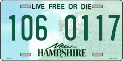 NH license plate 1060117