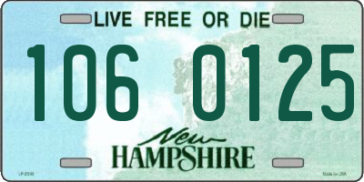 NH license plate 1060125