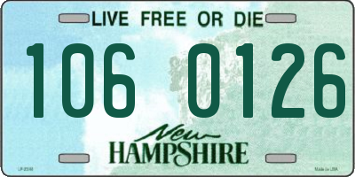 NH license plate 1060126