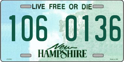 NH license plate 1060136