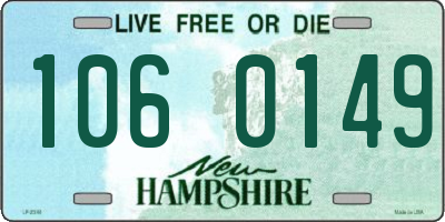 NH license plate 1060149