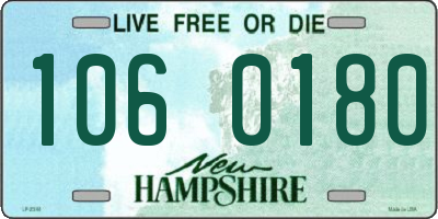 NH license plate 1060180