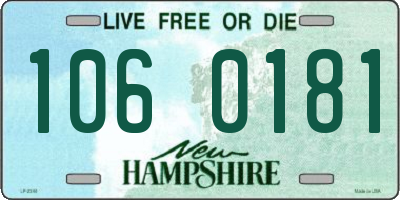 NH license plate 1060181