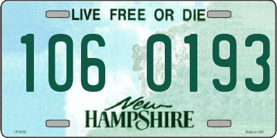 NH license plate 1060193