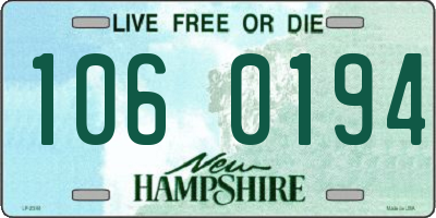 NH license plate 1060194