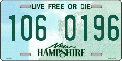 NH license plate 1060196