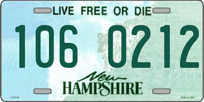NH license plate 1060212