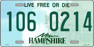 NH license plate 1060214