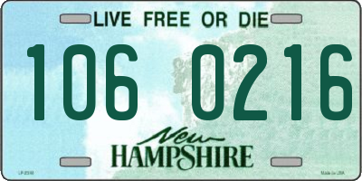 NH license plate 1060216