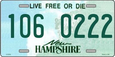 NH license plate 1060222