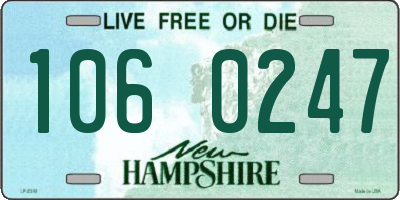 NH license plate 1060247