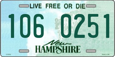 NH license plate 1060251