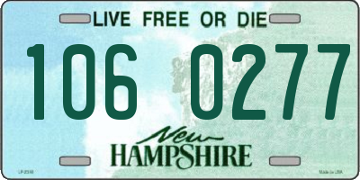 NH license plate 1060277