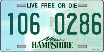 NH license plate 1060286