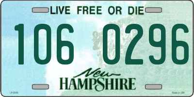 NH license plate 1060296