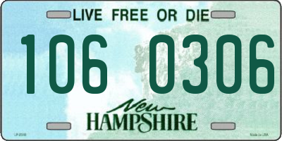 NH license plate 1060306