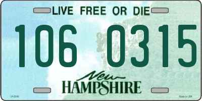 NH license plate 1060315