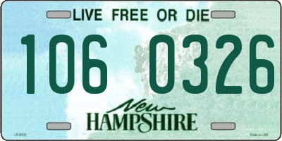 NH license plate 1060326