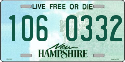 NH license plate 1060332