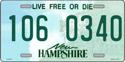 NH license plate 1060340